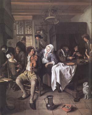 Jan Steen Interior of a Tavern (mk25 Germany oil painting art